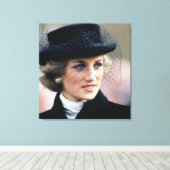 Princess Diana France 1988 Leinwanddruck (Insitu (Holzboden))