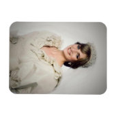 Princess Diana Hochzeitsportrait stilisiert Magnet (Horizontal)