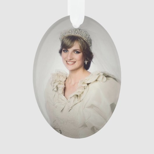 Princess Diana Hochzeitsportrait stilisiert Ornament (Vorderseite)