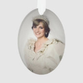 Princess Diana Hochzeitsportrait stilisiert Ornament (Rückseite)