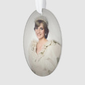 Princess Diana Hochzeitsportrait stilisiert Ornament (Vorderseite)