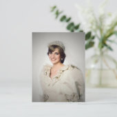 Princess Diana Hochzeitsportrait stilisiert Postkarte (Stehend Vorderseite)