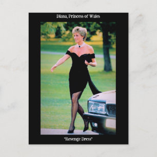 Princess Diana in diesem "Rachekleid" Postkarte