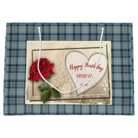 Princess Diana Memorial Tartan Große Geschenktüte (Vorderseite)