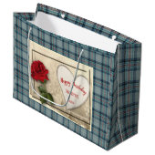 Princess Diana Memorial Tartan Große Geschenktüte (Vorderseite Schrägansicht)