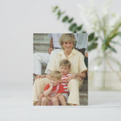 Princess Diana mit William & Harry 1987 Postkarte (Stehend Vorderseite)
