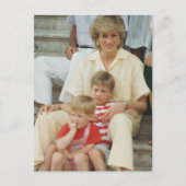 Princess Diana mit William & Harry 1987 Postkarte (Vorderseite)