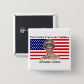 Princess Diana USA Flag Button (Vorne & Hinten)