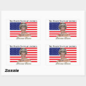 Princess Diana USA Flag Rechteckiger Aufkleber (Blatt)