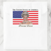 Princess Diana USA Flag Rechteckiger Aufkleber (Tasche)