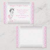Princess Diaper Raffle Ticket Begleitkarte (Vorne/Hinten)