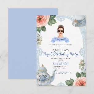 Princess Diaries 30. Geburtstag millennial Einladu Einladung