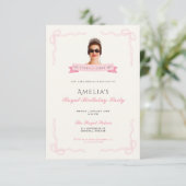 Princess Diaries 30th Birthday milenial Einladung (Stehend Vorderseite)