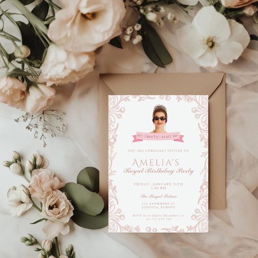 Princess Diaries 30th Birthday milenial Einladung