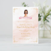 Princess Diaries 30th Birthday milenial Einladung (Stehend Vorderseite)