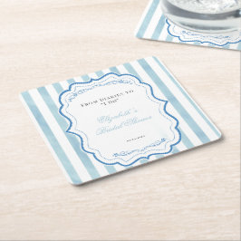 Princess Diaries Blue Brautparty Einladung Rechteckiger Pappuntersetzer