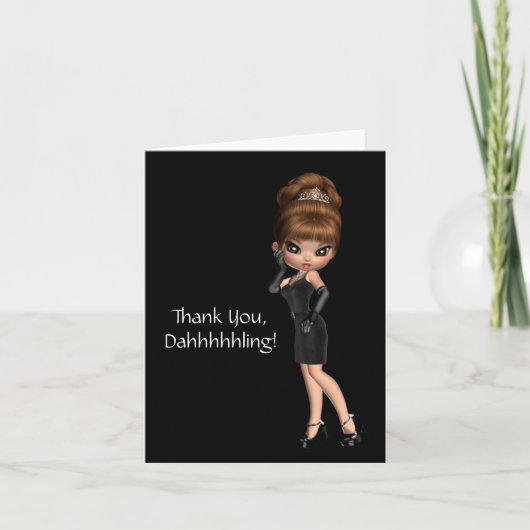 Princess Diva Dankeschön Karte (Vorderseite)