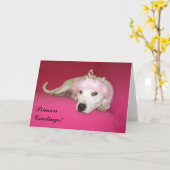 Princess Dog Greeting Card Karte (Gelbe Blume)