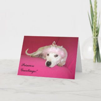 Princess Dog Greeting Card Karte
