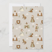 Princess & Dragon Boho Fairytale Girl Einladung (Rückseite)