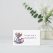 Princess Dragon Floral Girl Babydusche Visitenkarte (Stehend Vorderseite)