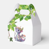 Princess Dragon Florals Girl Babydusche Geschenkschachtel (Rückseite)