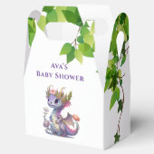 Princess Dragon Florals Girl Babydusche Geschenkschachtel (Geöffnet)
