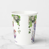 Princess Dragon mit Florals Girl Baby Dusche Pappbecher (Links)