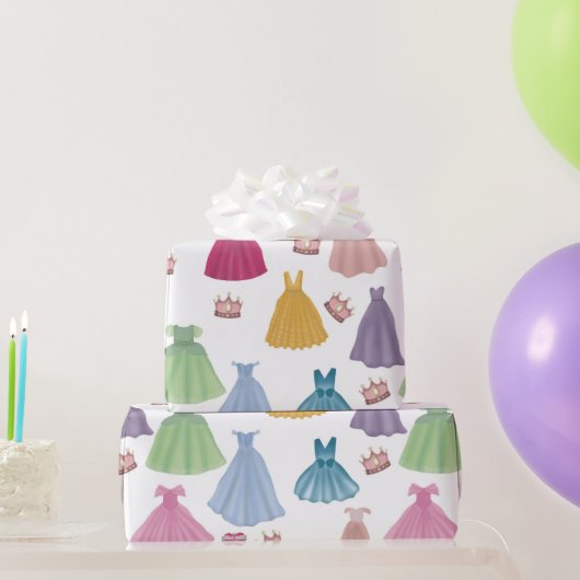 Princess Dress Mairytale Little Girl Pattern Geschenkpapier (Partygeschenke)