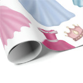 Princess Dress Mairytale Little Girl Pattern Geschenkpapier (Rolleneckpunkt)