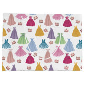 Princess Dress Mairytale Little Girl Pattern Große Geschenktüte (Rückseite)