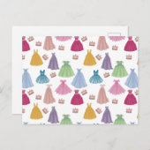 Princess Dress Mairytale Little Girl Pattern Postkarte (Vorne/Hinten)