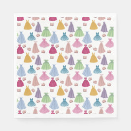 Princess Dress Mairytale Little Girl Pattern Serviette