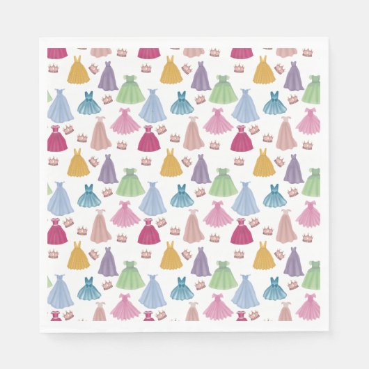 Princess Dress Mairytale Little Girl Pattern Serviette (Vorderseite)