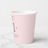 Princess Elephant Balloon Pink Grau 1. Geburtstag Pappbecher (Links)