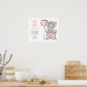 Princess Elephant Geburtstagsparty Cards Geschenke Poster (Küche)