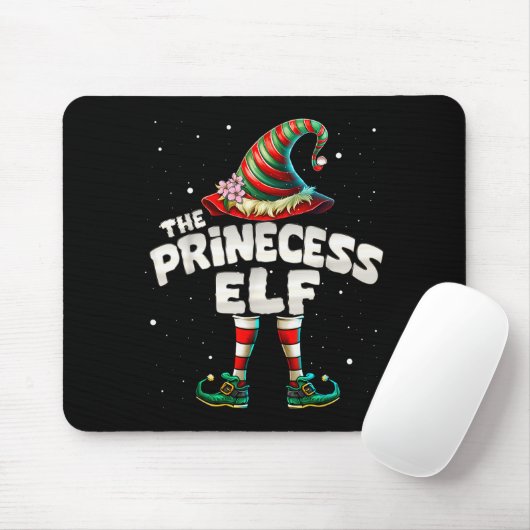 Princess Elf Family Matching Group Christmas Girls Mousepad (Mit Mouse)