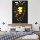 Princess Embraced by a Crow Leinwanddruck (Insitu (Schlafzimmer))