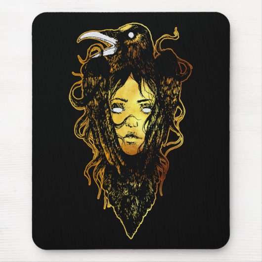 Princess Embraced by a Crow Mousepad (Vorne)
