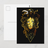 Princess Embraced by a Crow Postkarte (Vorne/Hinten)