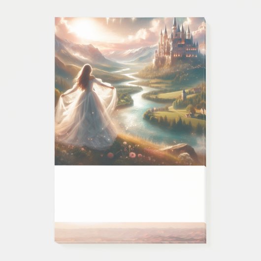 Princess Enchanted Castle Fairytale Post-it Klebezettel (Vorderseite)