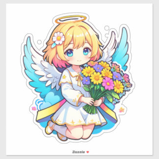 Princess Fairy mit Blume Aufkleber