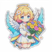 Princess Fairy mit Blume Aufkleber (Vorderseite)