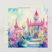 Princess Fairy Tale: Eine Babydusche Einladung (Vorne/Hinten)