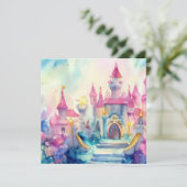 Princess Fairy Tale: Eine Babydusche Einladung (Stehend Vorderseite)