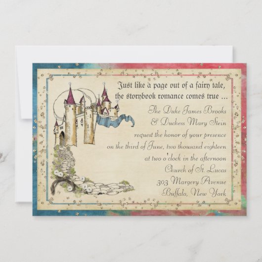 Princess Fairy Tale Einladungen (Vorderseite)