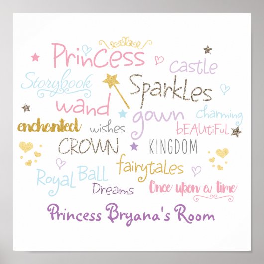 Princess Fairy Tale Storybook Girls Poster (Vorne)