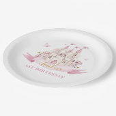 Princess Fairytale Burg Birthday Papierplatte Pappteller (Schrägansicht)