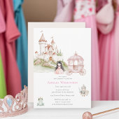 Princess Fairytale Pastel Pink Birthday Einladung