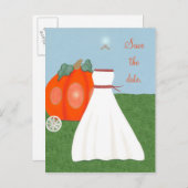 Princess FairyTale Pumpkin Beförderung Save the Da Ankündigungspostkarte (Vorne/Hinten)